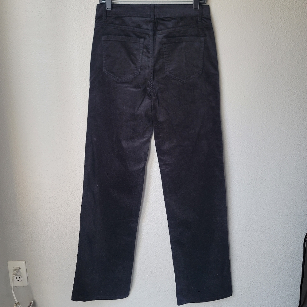 J. Jill Straight Leg Velvet Pants Size 6 Tall Color Black NWT - Picture 5 of 8